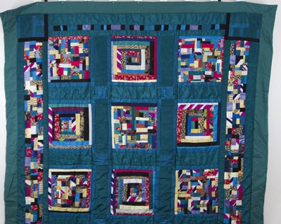 Turquoise Silk & Synthetic Quilt