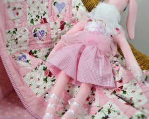 'All My Love' Quilt with Sweet Pea Lop Eared Rabbit