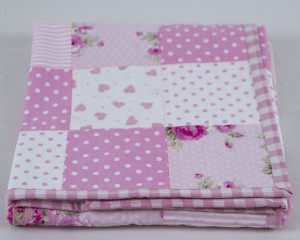 Flutterby-Butterfly-Candy-Pink-Patchwork-blanket-folded