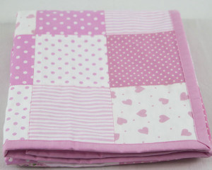 Flutterby-Butterfly-Soft-Pink-Patchwork-blanket-folded