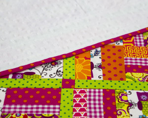 It's-a-Hoot-Pink-Patchwork-blanket-showing-reverse