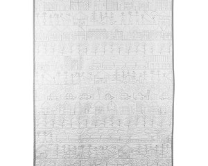 Happy-Days-white-cot-quilt-with-silver-grey-stitching