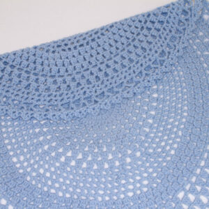 Oval-Blue-hand-crochet-blanket