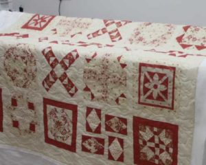Customer quilt being quilted