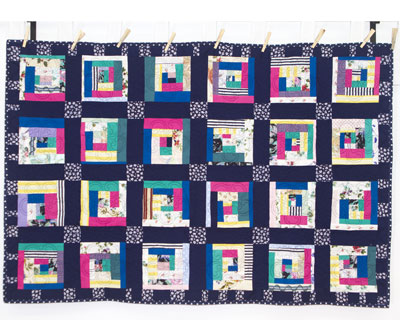 Navy Cotton & Polycotton Quilt