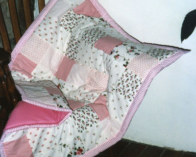 Pink Block Baby Quilt