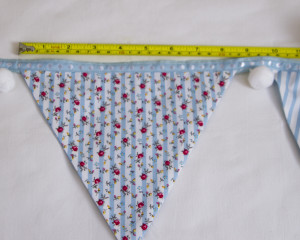Rose and Hubble blue bunting flag width