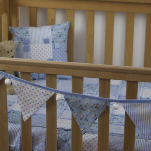 Rabbits-and-owls-bunting-blue-with-matching-blanket