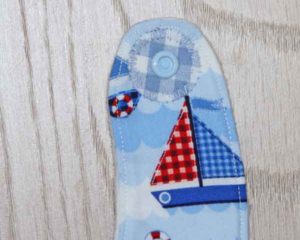 BB016 Blue Sailing traditional bib reinforced popper