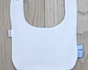 BB017 Blue Rabbits and Owls traditional bib back