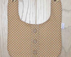 BB033 Coffee Button-up traditional bib