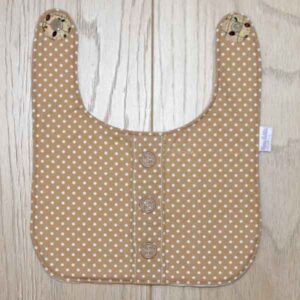 BB033 Coffee Button-up traditional bib