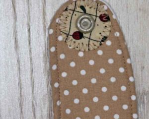 BB033 Coffee Button-up traditional bib reinforced popper