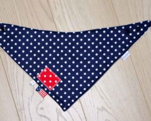 Navy-polka-dot-full-bandana-bib-red-patch-BB001