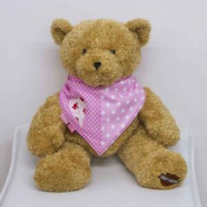 Pink-polka-dot-full-bandana-bib-with-heart-motif-BB003