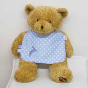 Sky-blue-polka-dot-traditional-bib-with-rabbit-motif-BB014