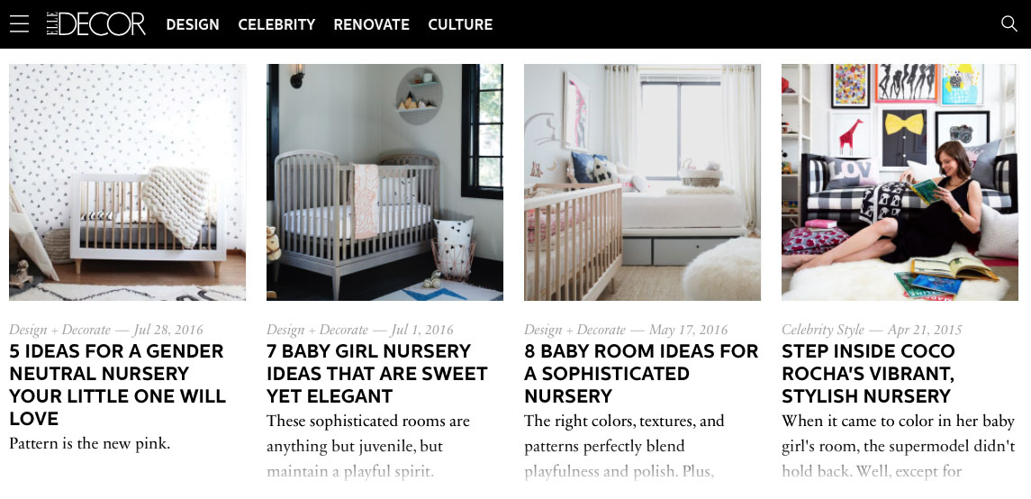 Elle nursery decor themes