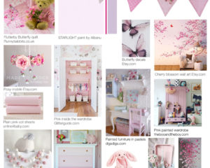 Flutterby Butterfly Pink Nursery Colour Scheme