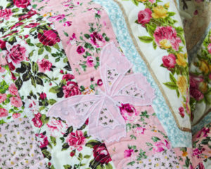 Vintage & Rose Butterfly Quilt