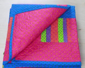 'It's Party Time' Quilt flip back