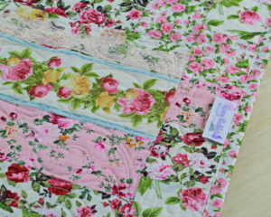 Vintage & Rose Butterfly Quilt label detail