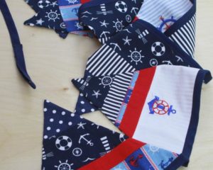 Nautical Bunting set 2 lying on table