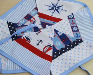 Sky blue nautical bunting