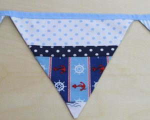 Sky blue nautical bunting set 3 detail 6