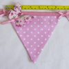 Flutterby Butterfly bunting in pink flag width