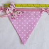 Flutterby Butterfly bunting in pink flag width