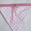 Ribbons and sequins bunting in pink