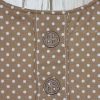 BB033 Coffee Button-up traditional bib detail