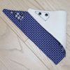 Blue-polka-dot-full-bandana-bib-blue-gingham-patch-folded-BB031