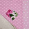 Pink-polka-dot-full-bandana-bib-cerise-patch-detail-BB020