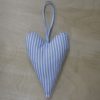 Love with flowers blue stripe heart back
