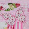 Pretty Butterfly Stripe Patchwork Quilt