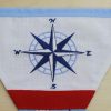 Sky blue nautical bunting set 3 showing centre feature embroidery