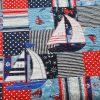 Gone-Sailing quilt-navy theme close-up detail